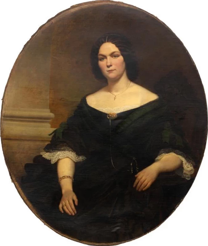 Ritratto di una donna in abito verde